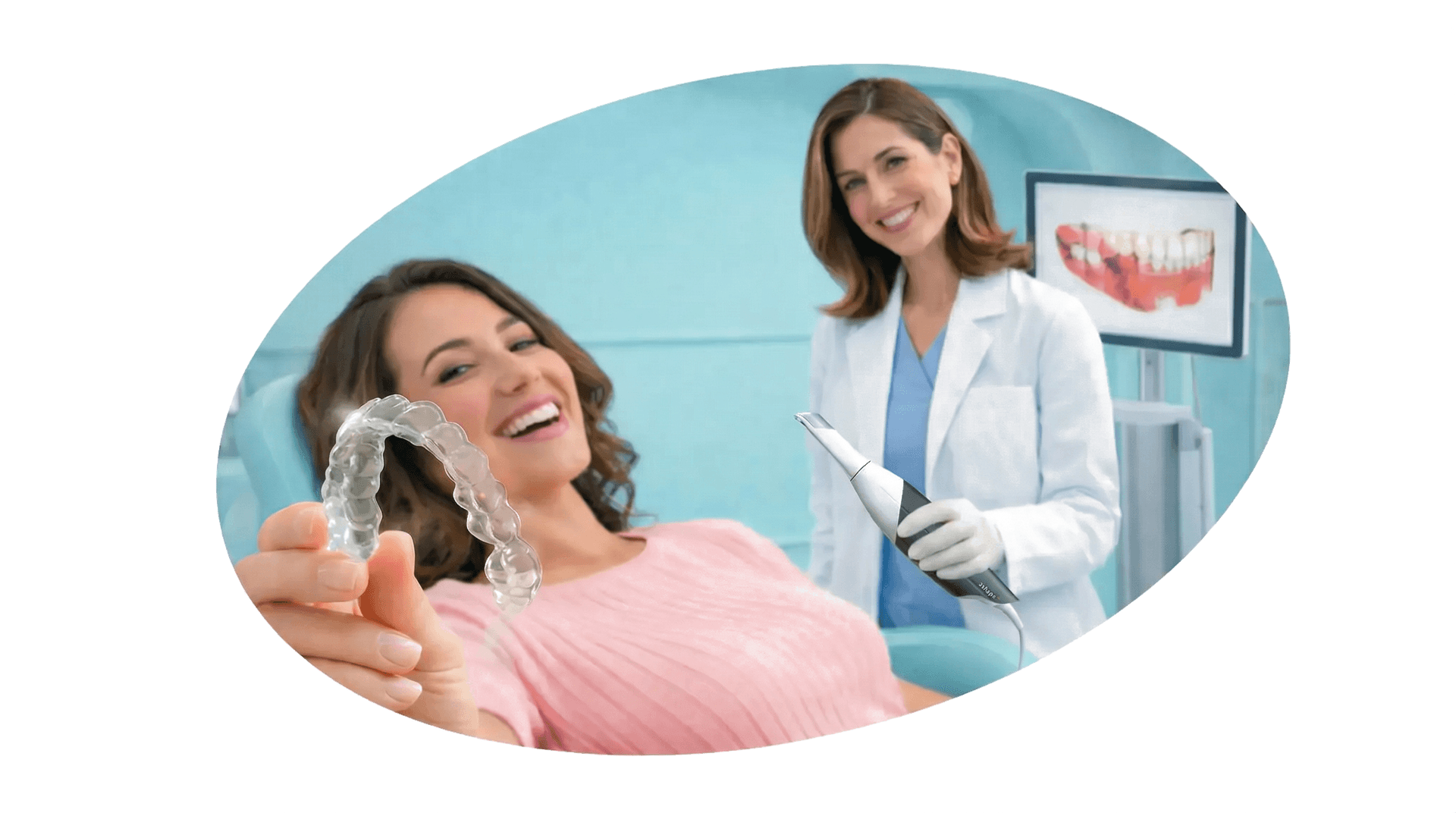 Patientin mit Aligner